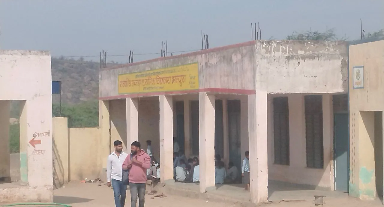 Arriving at the government senior secondary school in Bhampura